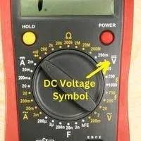 multimeter DC voltage sign