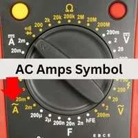 AC amps symbol on multimeter