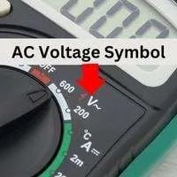 AC voltage symbol on multimeter