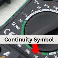 Continuity symbol on multimeter