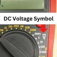 DC voltage symbol on multimeter