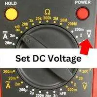 multimeter DC voltage symbol
