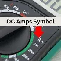 DC amps symbol on multimeter