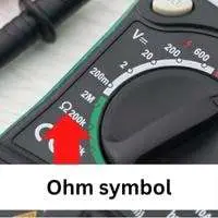 Ohm symbol on multimeter