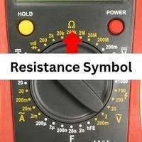 Resistance symbol on multimeter