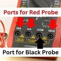 multimeter ports for black and red probes