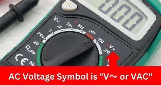 what is symbol for AC voltage on multimeter