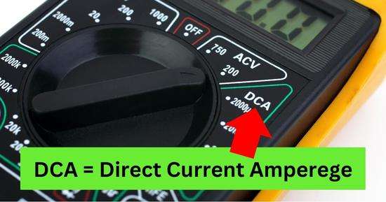 What is DCA on multimeter