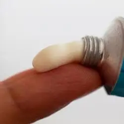 Use antibacterial ointment on finger